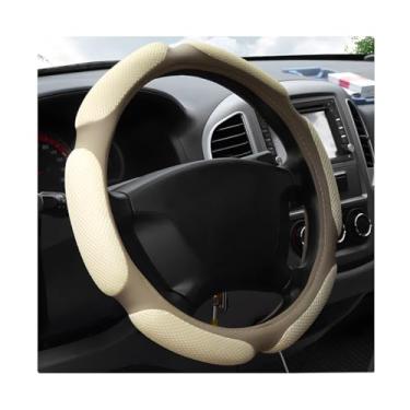 Imagem de NYTKL Capa de volante de carro, protetor de volante antiderrapante de 38 cm, almofada macia, respirável, seda gelada, envoltórios de roda automotivos, aderência confortável para a maioria dos veículos