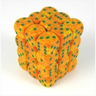 Imagem de Chessex Manufacturing 25912 Lotus Speckled - 6 Sided 12 mm Dice Set of 36