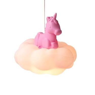 Imagem de Luminária Pendente Infantil Nuvem Unicórnio – Bivolt | Decoração para Quarto