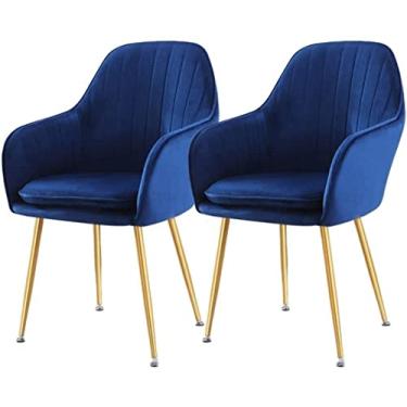 Imagem de Cadeira de jantar cadeiras de recepção de escritório conjunto de cadeiras de jantar de negócios conjunto de 2 cadeiras de jantar de cozinha conjunto de 2 com pés de metal apoio de braço encosto