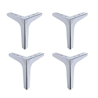 Imagem de ZJYWMM 4 pés modernos para móveis triangulares de metal para guarda-roupas, sofás, gavetas, gabinete, suporte de TV, faça você mesmo, disponível em três cores (ouro, prata, preto) (15 cm/5,9 pol