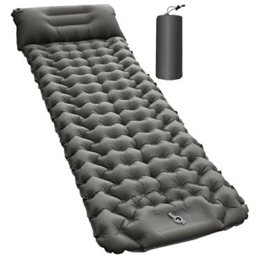 Imagem de Almofada de acampamento inflável, tapete de dormir de viagem, colchão de ar autoinflável, leve e compacto para acampamento ao ar livre, viagem, mochilão, barraca