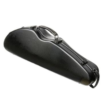 Imagem de Estojo Para Violino Ampliado, Triangular, Listras Pretas, Tamanho 4/4, Leve, À Prova D'água, Híbrido, Fibra De Carbono, Ombro Duplo Estojo para instrumento de violino