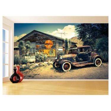 Imagem de Papel De Parede 3D Carro Antigo Clássico Vintage 3,5M Cxr39 - Você Dec