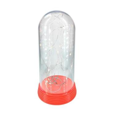 Imagem de Redoma Pérola Abajur Para Mesa Cabeceira Luzes Fadas 20 Leds - Amor Li