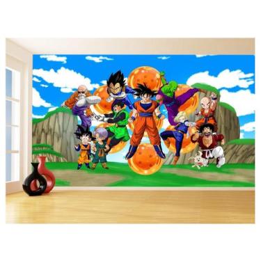 Imagem de Papel De Parede Dragon Ball Goku Vegeta Anime 3,5M Dbz444 - Você Decor
