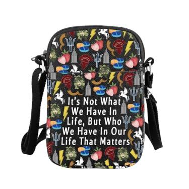 Imagem de MNIGIU Bolsa de ombro mitologia grega presente para amantes de livros It's Not What We Have In Life Camp Greek God Crossbody Bag Bookish Gift, Mitologia grega