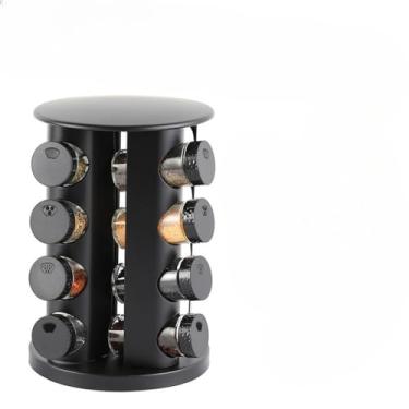 Imagem de Porta Condimentos Giratorio，Porta Temperos， Porta Condimentos Giratório Tempero com 12 potes de Vidro 90G(16 Potes)