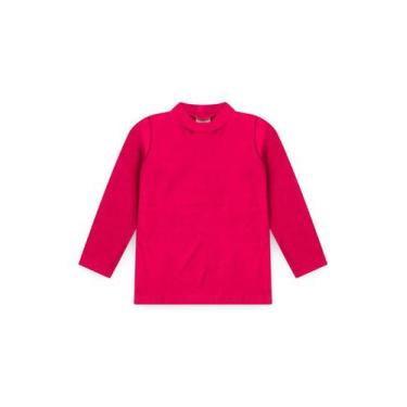 Imagem de Blusa Inverno Menina Pink Manga Longa e Gola Alta em Cotton - Molekada