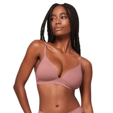 Imagem de Sutiã Básico Com Bojo Triângulo Sem Aro Liebe, 44, Rosa callas