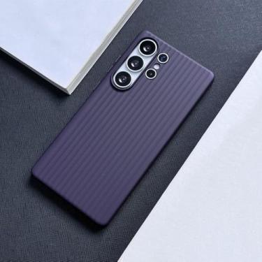 Imagem de Capa traseira fosca em policarbonato corrugado para Samsung Galaxy S23 S24 S25 Ultra S24 Plus, capa colorida, roxa, para Samsung S25 Plus