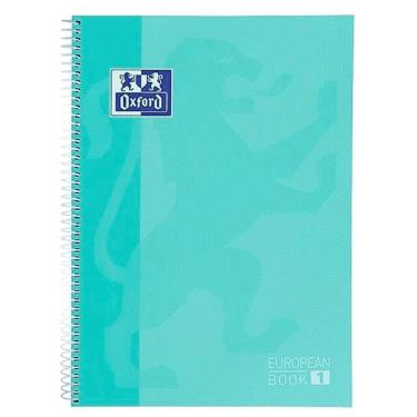 Imagem de Caderno Universitário European Book Espiral Capa Dura 1 Matéria Oxford Verde água