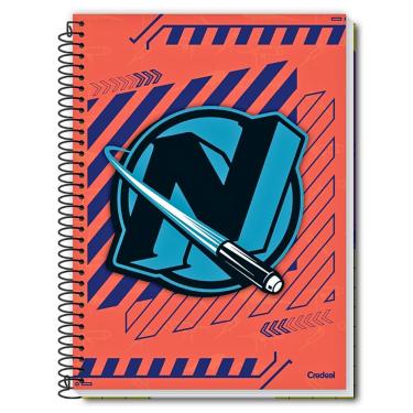 Imagem de Caderno Espiral Capa Dura Universitário Nerf 80 Folhas Credeal Estampa 2