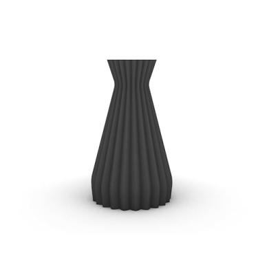 Imagem de Vaso Cachepot Decorativo Escandinavo Nórdico com Laço – Estilo Moderno para Sala Quarto ou Escritório (Preto,15cm de altura)