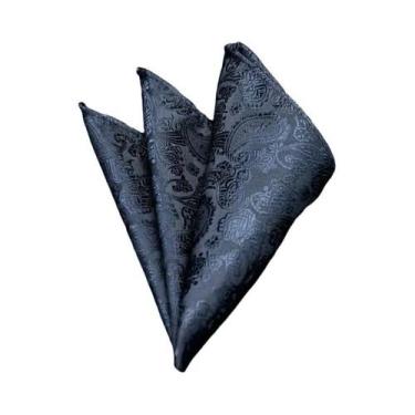 Imagem de Lenço De Bolso Masculino Em 41 Cores, Estampas Xadrez, Poá E Paisley, 