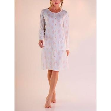 Imagem de Camisola Curta Pzama 050215 Feminina Bolsos Frontais Algodão T. M/EG, 