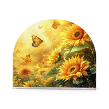 Imagem de Qilmy Lindas flores de girassol) Porta-guardanapos para mesas - Porta-guardanapos para cozinha, porta-guardanapos de mesa, porta-guardanapos de coquetel, porta-guardanapos de papel50