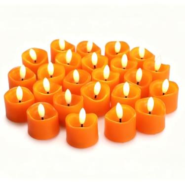 Imagem de CANDLE CHOICE Luzes de chá sem chamas operadas por bateria, pavio preto realista, cintilante, LED cintilante, velas votivas, mesa de festa de casamento, decoração de Halloween, Natal, pilhas, pacote