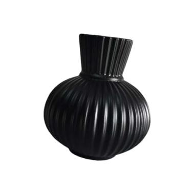 Imagem de Generic Vaso simples para arranjo de flores secas, recipiente floral para prateleira de armário de TV, Ano, Black M