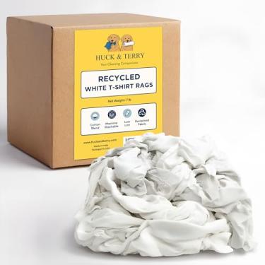 Imagem de Huck & Terry Trapos para camisetas brancas, material 100% reciclado, esfregão de barra de mistura de algodão, pano reciclado, pano ecológico, panos de limpeza e pintura, sem fiapos, altamente