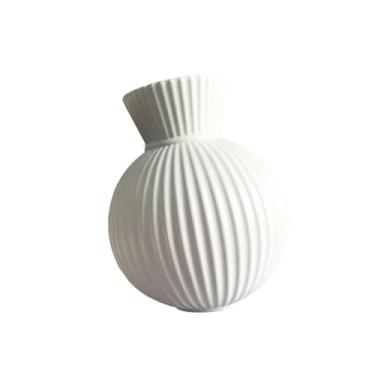 Imagem de Generic Vaso simples para arranjo de flores secas, recipiente floral para prateleira de armário de TV, Ano, White L