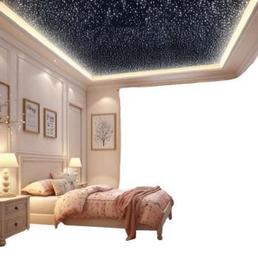 Imagem de Kit Mix Fibra Ótica Estrelado Colorido Rgb 500 Pontos Teto