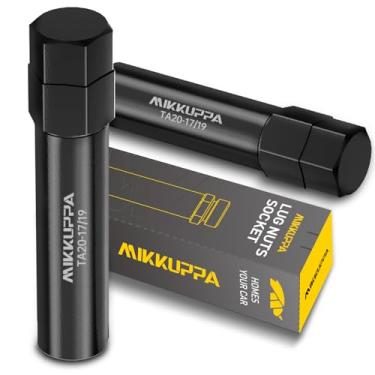 Imagem de MIKKUPPA Chave Para Porca De Roda Com 10 Ranhuras - Ta20-17/19 Porcas E Parafusos, Soquete Ponta, Carro Passeio/Suv/Caminhão, Sextavada 17 Mm 19 Mm, Aço-Liga, Preta, Pacote 2