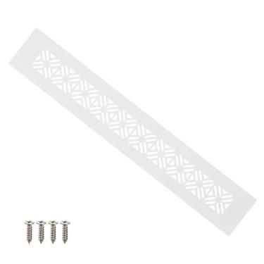 Imagem de PATIKIL Capa de ventilação de porta de 30 x 5 cm, capa de ventilação de grade de alumínio resistente com parafusos de montagem para porta de guarda-roupa de armário, cinza claro