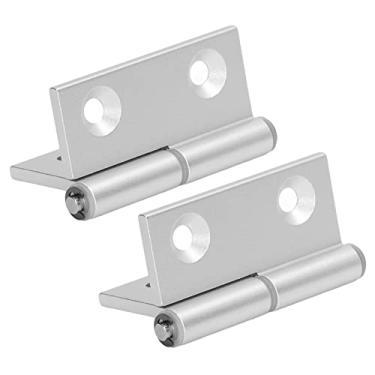 Imagem de aqxreight Dobradiças de Porta Dobráveis, 2 Peças, Dobradiças de Móveis, Alumínio Espessado, Ferragem de Porta de Alta Dureza Com Bucha de Resina para Janela, etc. Feito para você 2 Conjuntos Contém