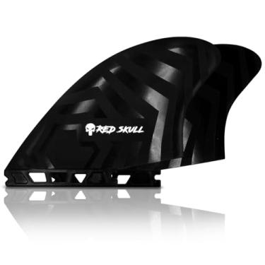 Imagem de Jogo Biquilha Surf Twin Fin Encaixe Future - Fibra de Vidro e Nylon Rígida - Kit 2 Quilhas Base Larga para Prancha Fish Retro + Chave - Velocidade e Drive para Pranchas Fish