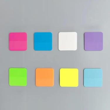 Imagem de 8 pacotes de notas adesivas semitransparentes, adesivos removíveis transparentes para organização e anotações, etiquetas de índice estético