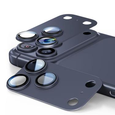 Imagem de KISMER Protetor de lente de câmera para iPhone 17 Pro, proteção de tela de vidro temperado, pacote com 2, azul