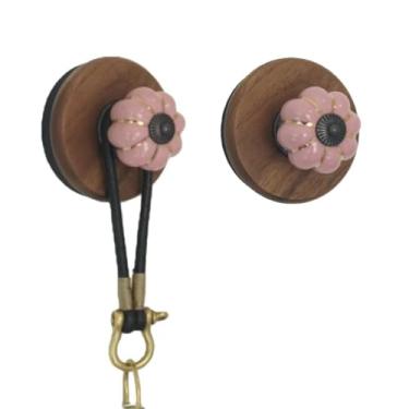 Imagem de 2 ganchos magnéticos coloridos, ganchos magnéticos resistentes, ganchos magnéticos fortes de neodímio, cabide magnético para geladeira, porta de metal, armário para pendurar toalha, casaco, bolsa