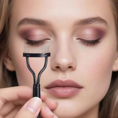 Imagem de Pente de cílios, separador de cílios, ferramenta de separação de rímel, pente portátil para definição de cílios para kit de maquiagem