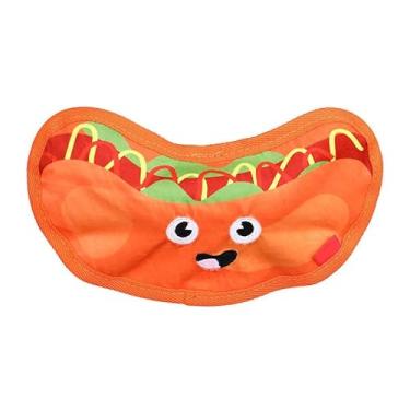 Imagem de Brinquedo para cães hambúrguer e batatas fritas, brinquedos de pelúcia para alívio da dentição, resistente a mordidas, suprimentos para animais de estimação em forma de alimentos