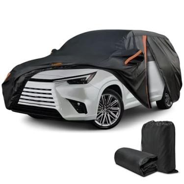 Imagem de Capa para carro 2024 2025 2026 Lexus TX 350 550H, capas de carro SUV para todos os climas ao ar livre com porta com zíper, capa de faixas à prova de vento à prova d'água, faixa refletiva para neve