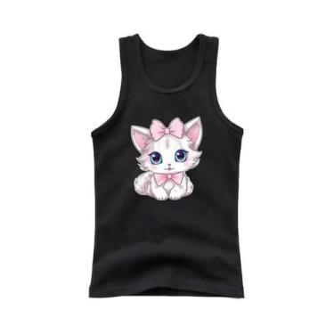 Imagem de Camiseta Regata De Algodão Sem Mangas Para Meninas Com Estampa De Coru