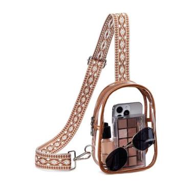 Imagem de Bolsa Bandolera Transparente Telena Aprobada para Estadios Marrón