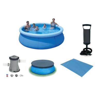 Imagem de Piscina Sunfit 2900 Litros com Bomba Filtrante 220v Bomba de Inflar Ca