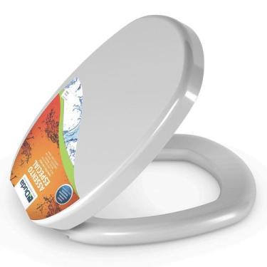 Imagem de Assento Almofadado Fast Cinza Claro Tampa Para Vaso Deca - Duda