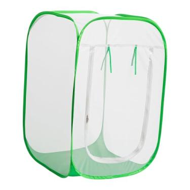 Imagem de IEUDNS Cobertura de malha para plantas de jardim, tenda protetora de rede para canteiros elevados, reutilizável e dobrável, protetor de plantas para uso, 60cmx60cmx90cm