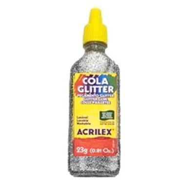 Imagem de Cola Glitter 202 Prata 23 Gramas Acrilex