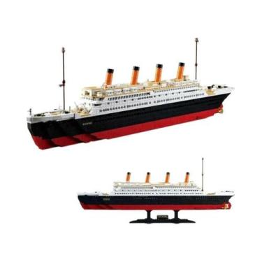 Imagem de Conjunto De Blocos De Montar RMS Titanic Com 481 Peças Modelo Educacio