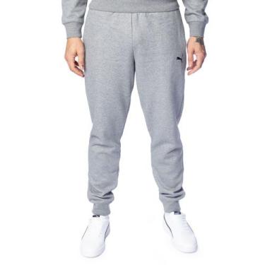 Imagem de Calça Masculina Puma Jogger Leve Logo Bordado Cinza Claro, Cinza claro