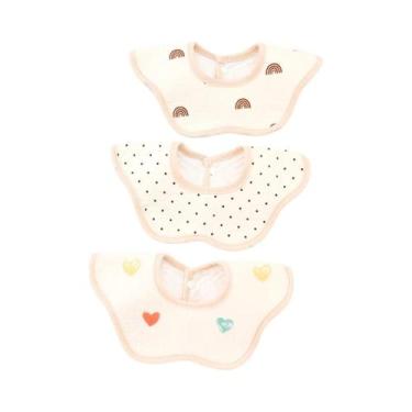 Imagem de Babadores De Algodão Impermeáveis Para Bebês, 3 Peças, Toalhas Absorve
