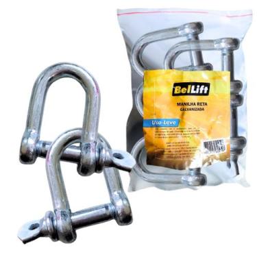 Imagem de Kit C/ 5 Manilha Leve Galvanizada 12,5mm Beltools