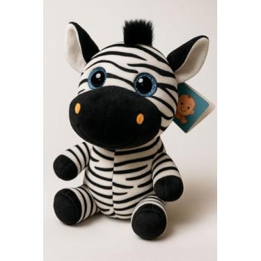 Imagem de Pelúcia Zebra 20cm Bichinho Decoração Infantil Bicho Selva Safari