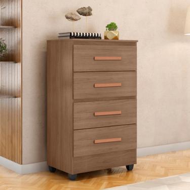 Imagem de Comoda 4 Gavetas com Pes Lite Moveis Leao