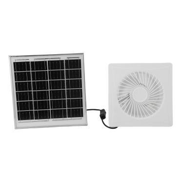 Imagem de aqxreight Ventilador Movido a Energia Solar de 6 Polegadas para Banheiro e Cozinha - de Ventilação Com Eficiência Energética Com Operação Silenciosa, Fácil Instalação de Janela e Construção Em ABS