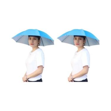 Imagem de Chapéu Guarda-Chuva Dobrável Impermeável Com Proteção Solar Para Acamp